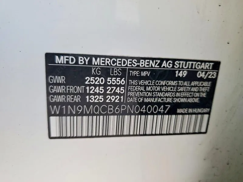 MERCEDES-BENZ EQB 250+ 2023