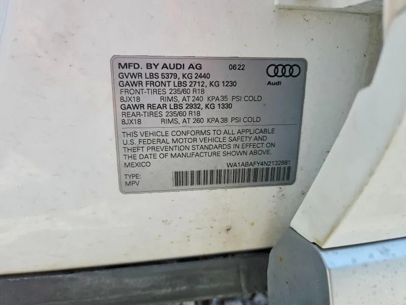 AUDI Q5 PREMIUM 40 2022