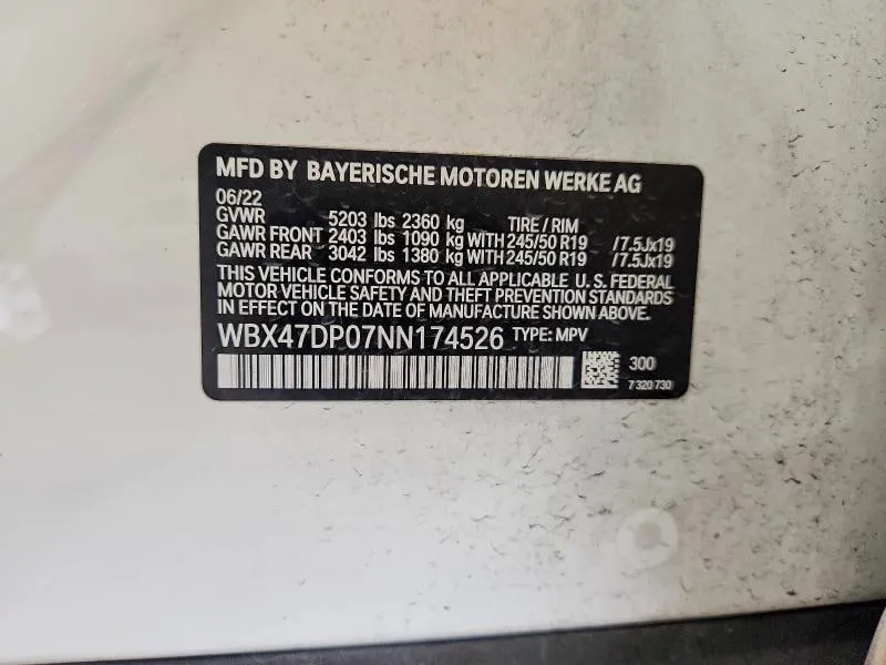 BMW X3 SDRIVE30I 2022