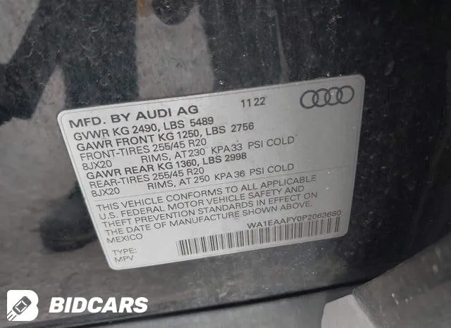 AUDI Q5 PREMIUM PLUS 45 TFSI S LINE QUATTRO 2023