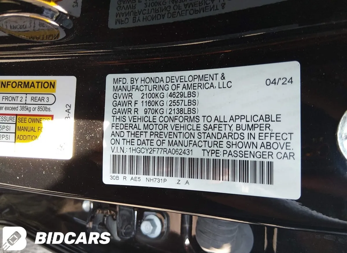 HONDA ACCORD HYBRID SPORT-L 2024