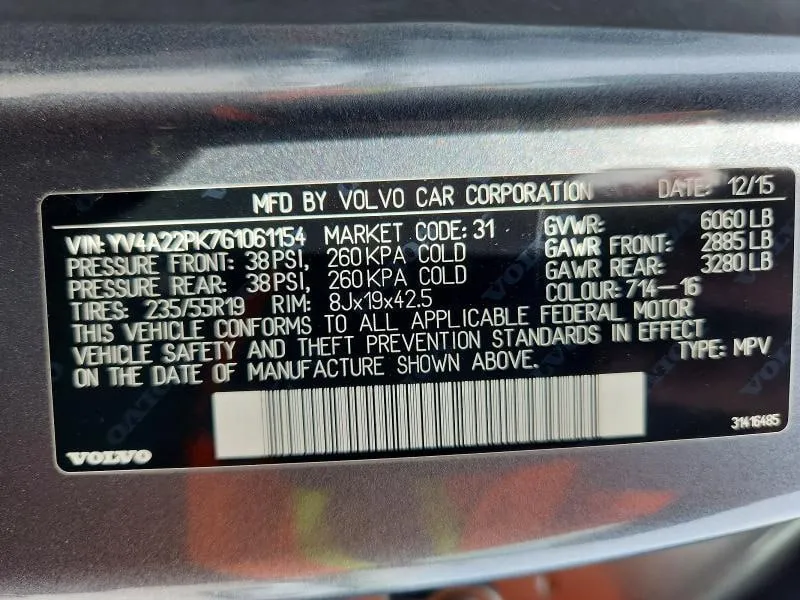 VOLVO XC90 T6 2016