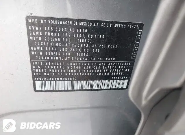 VOLKSWAGEN TIGUAN 2.0T SE 2022