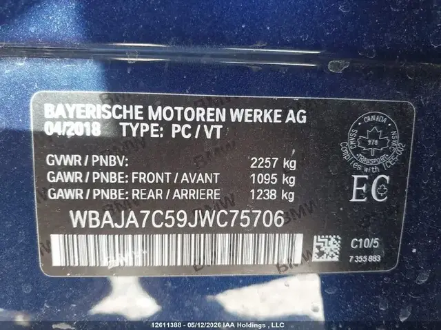 BMW 530I XDRIVE 2018