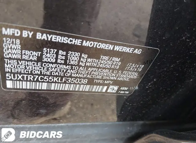 BMW X3 SDRIVE30I 2019